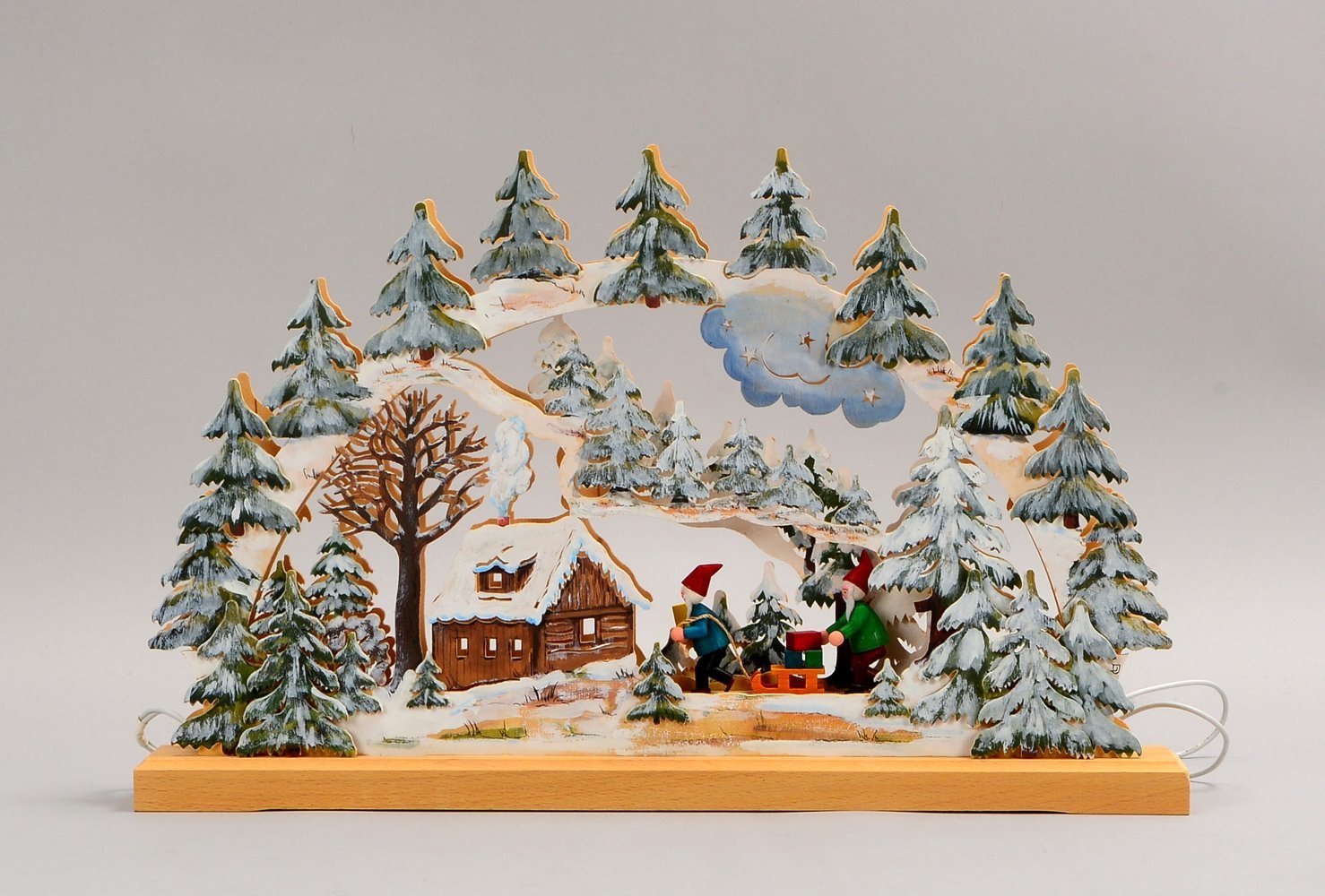 Original Doppelschwibbogen, 'Winterlandschaft', mit Beleuchtung, in OVP - neuw.