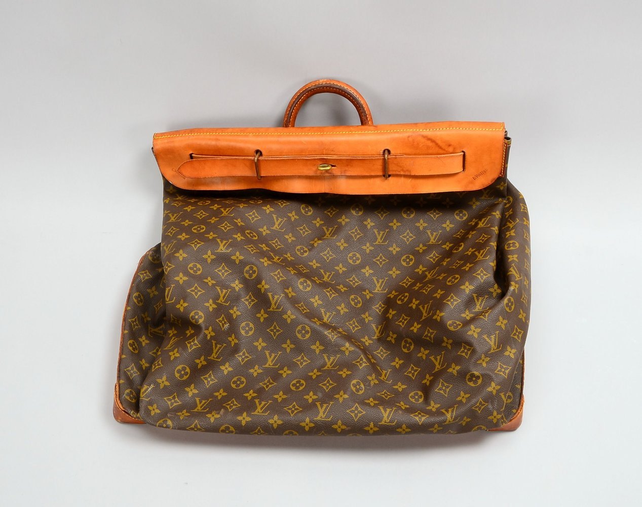 Vintage-Reisetasche, Louis Vuitton 'Steamer Bag', Monogr.-Canvas/Leder, Tragegr.