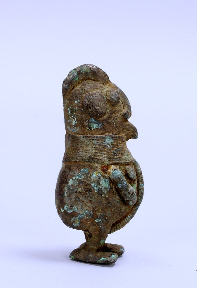 Bronzeskulptur (Benin), 'Mischwesen', Bronze mit grüner Patina; Höhe 10,5 cm