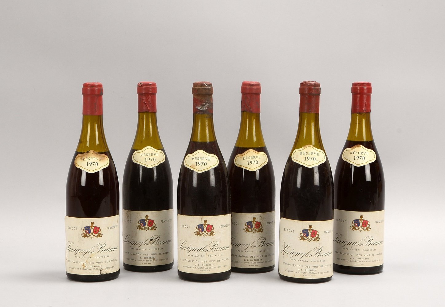 Sammler-Rotwein, 6 Flaschen: 'Savigny-les-Beaune', Frankreich (Jahrgang 1970)