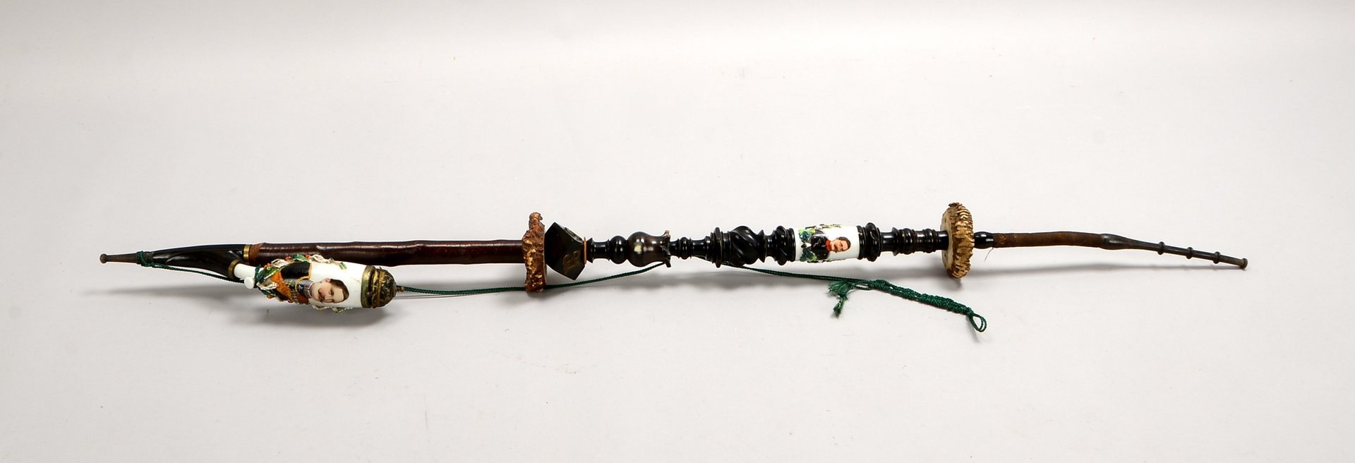 Reservistenpfeife, Holz und Horn/Hirschgew., Porz.-Kopf mit Deckel, 'Kaiser Wilh.'