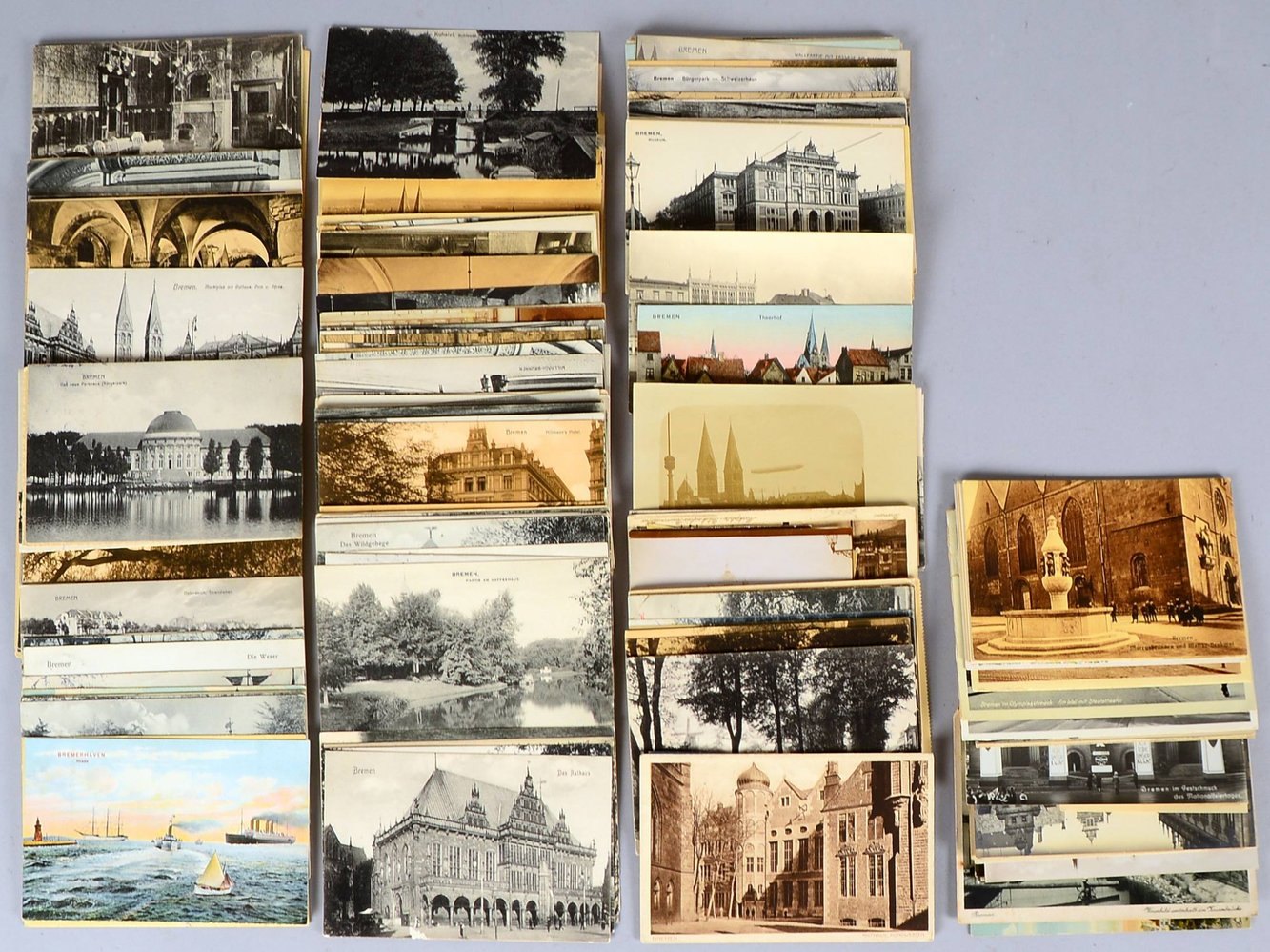 Bremensien: Postkarten/Ansichtskarten 'Bremen' (um 1910), über 200 Stück