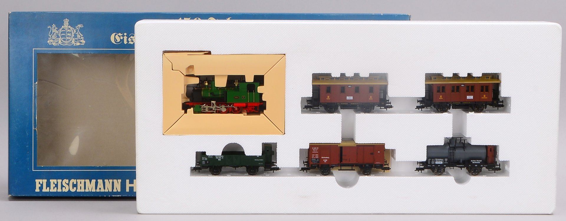 Fleischmann 'H0': limit. Zugset, '4892 - 150 Jahre Eisenbahn in Württemberg', in OVP