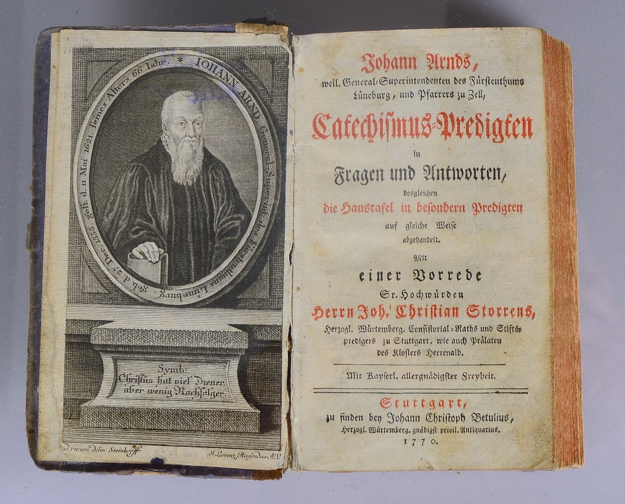 Arnds, Johann, 'Catechismus Predigten...', Stuttgart: J.C. Betulius (1770)