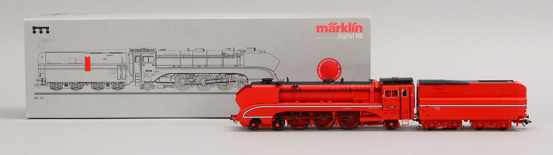 Märklin 'H0', 'Stromlinien-Dampflok 10001' der DB, Nr. '37082', in OVP - neuw.