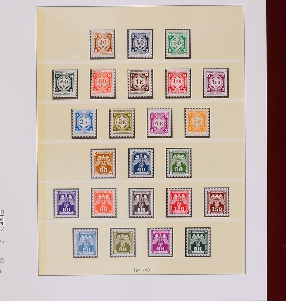 Briefmarken, 'Deutsches Reich', 1939 - 1943: Slg. teils postfr./teils gest. Erhaltung, im Album
