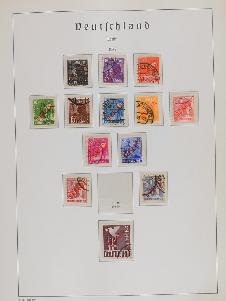 Briefmarken, 'Berlin', 1948 - 1990: gest. Erhaltung, im Falzlos-Vordruck-Album