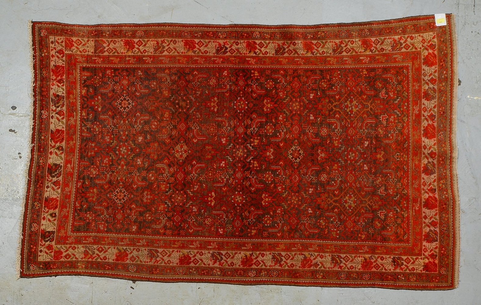 Antiker Malayer, Herati-Muster, Rosenbord., Shirazi neu, gleichm. Flor - guter Zust.