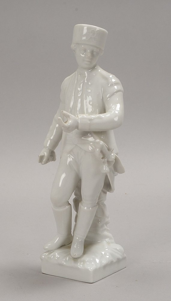 KPM Berlin, Porz.-Figur, 'Bergmann', Entw. Joh. Eckstein; Höhe 17 cm (mit Fehlst.)