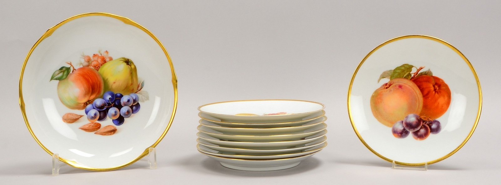 Haas & Czjzek/Schlaggenwald und Bavaria, 10-tlg. Obstteller-Set: Schale und 9x Teller