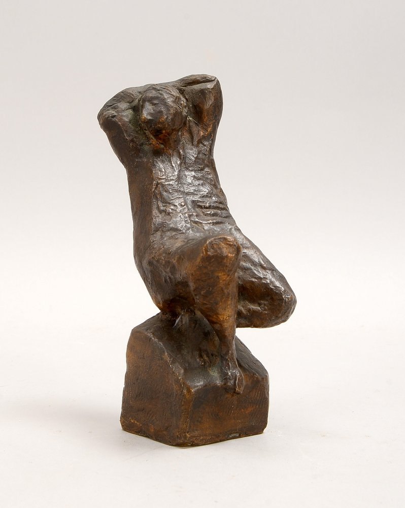 Engelin, Karl H., kl. Bronze, 'Mann mit ... verschränkten Armen', sign./dat. (19)'63'