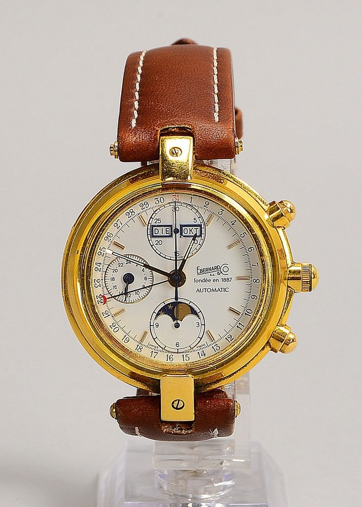 HAU/Chronogr., Eberhard & Co., Autom., Edelstahl-Geh./partiell verg., Aufl. '199/900'