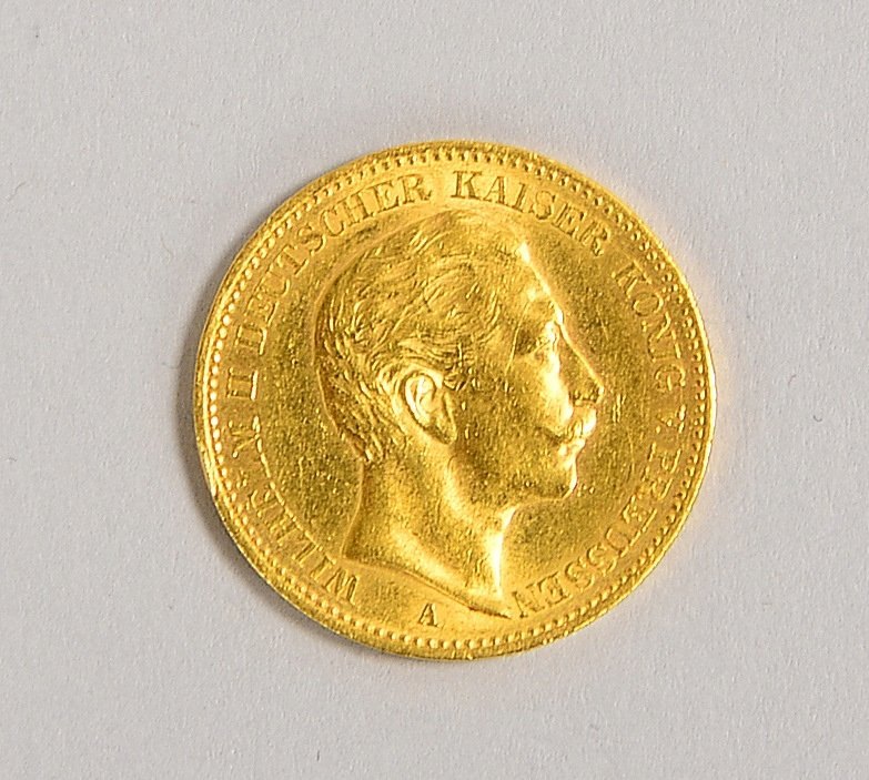 Goldmünze: '20 Mark - Kaiserreich, 2001', Prägebuchst. 'A', 999/1.000; Gew. 7,96 g