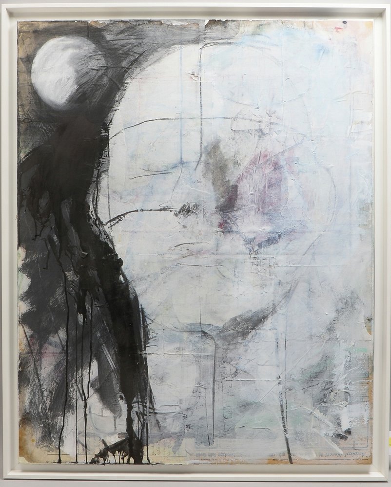 Latzko, Friederike, 'Die Träumerin', Acryl auf Papier/Lw, unsign./verso bet., ger.