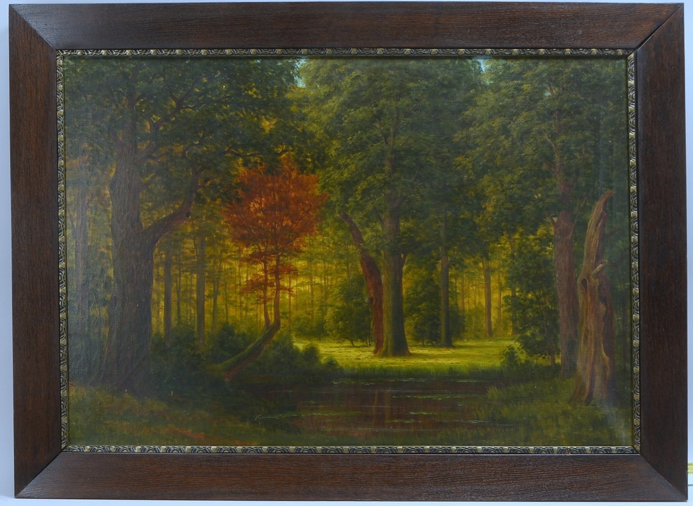 Fischbeck, Ludwig, 'Herbstl. Waldlichtung - Hasbruch', Öl/Lw, sign., gerahmt