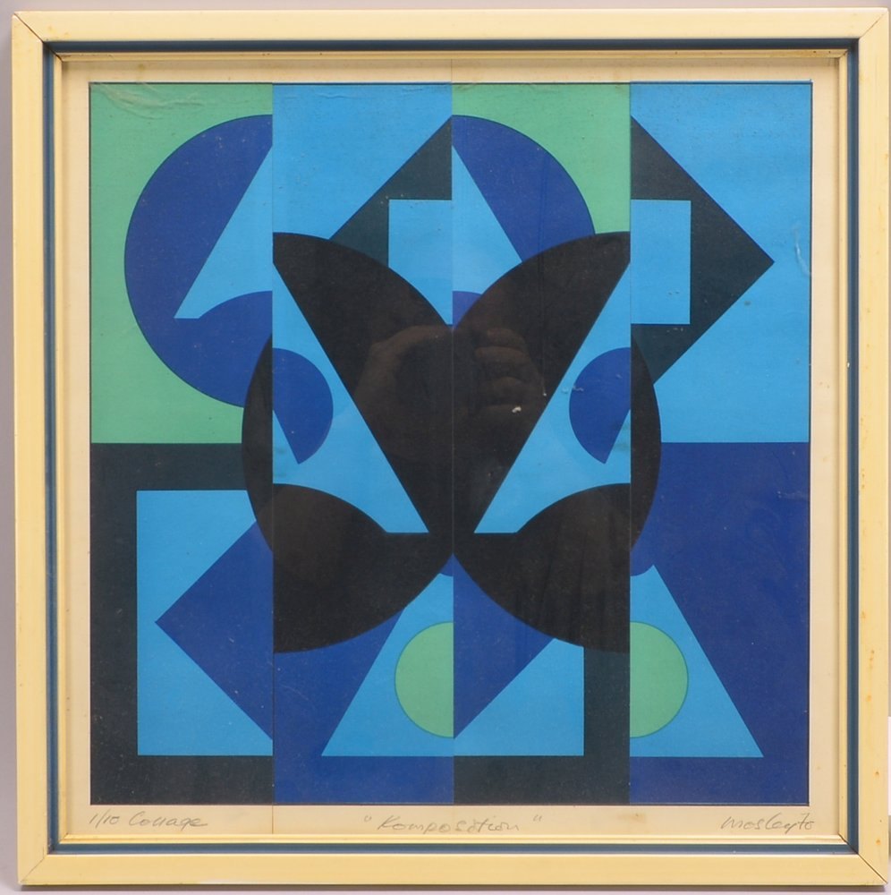 Mosley, Tom, 'Geometr. Kompos.', Multiple auf Papier, Aufl. '1/10', bleisign./dat. '1770'