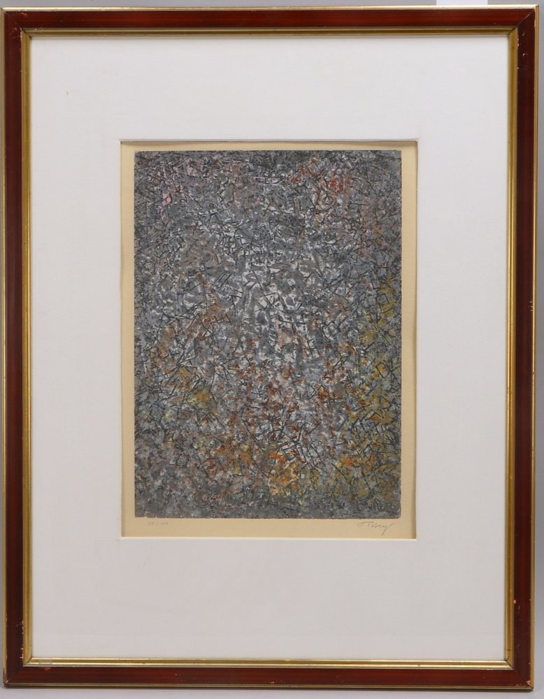 Tobey, Mark, 'O.T', Farblithogr., Aufl. '55/100', sign., unter PP; Rahmenmaße 74 x 58 cm