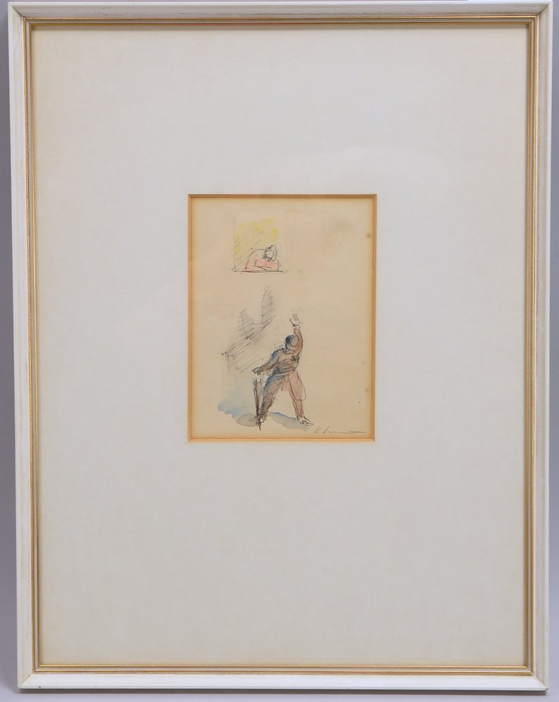 Dannemann, Karl, aqu. Federzeichnung, sign., unter PP; Rahmenmaße 46,5 x 36,5 cm