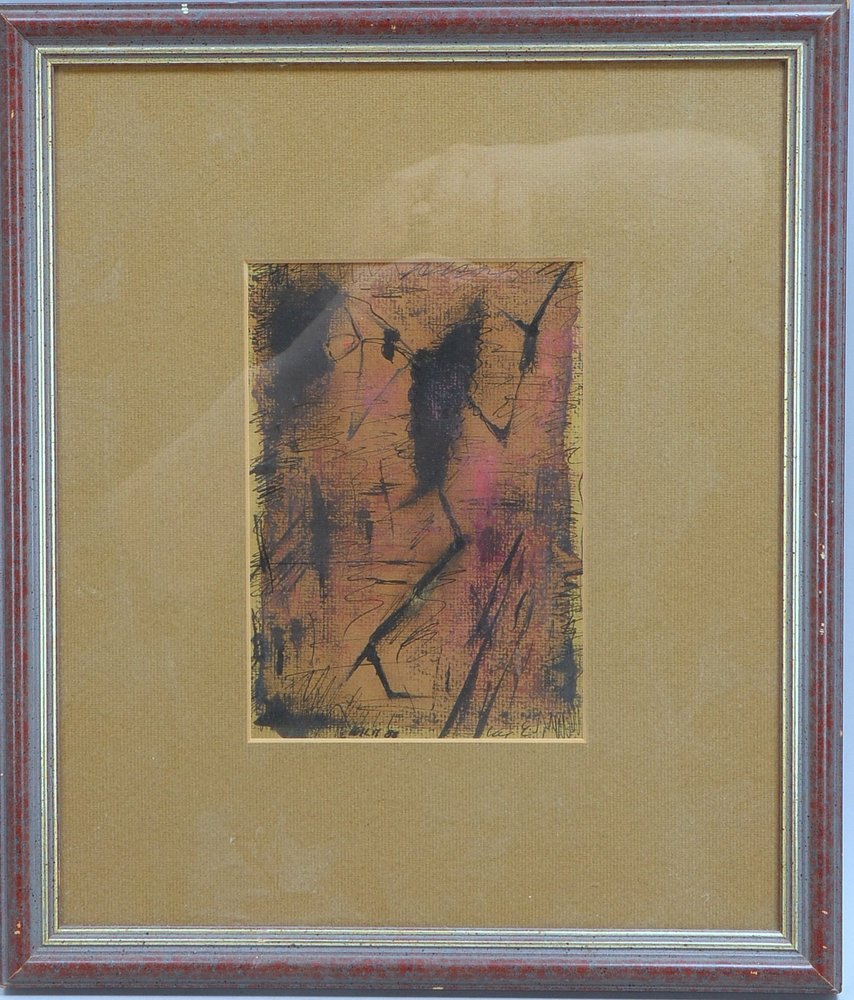 Zeichnung, 'O.T.', unten rechts sign.; unter PP hinter Glas; Rahmenmaße 34 x 29 cm