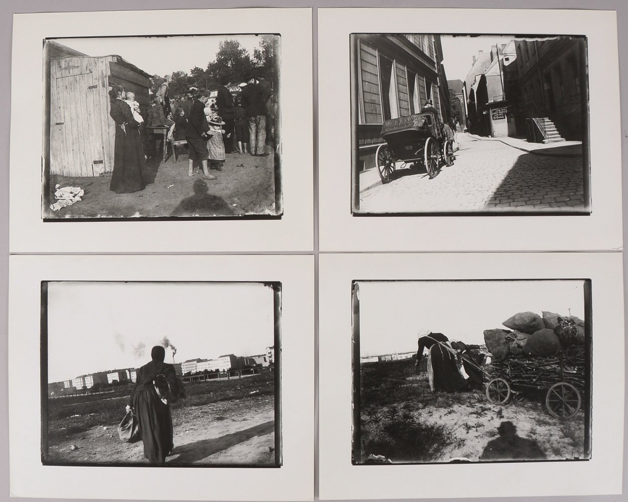 Zille, Heinrich, 4x Fotografien (aus Fotogr. Sammlung der Berlin. Galerie); Maße 24 x 30 cm