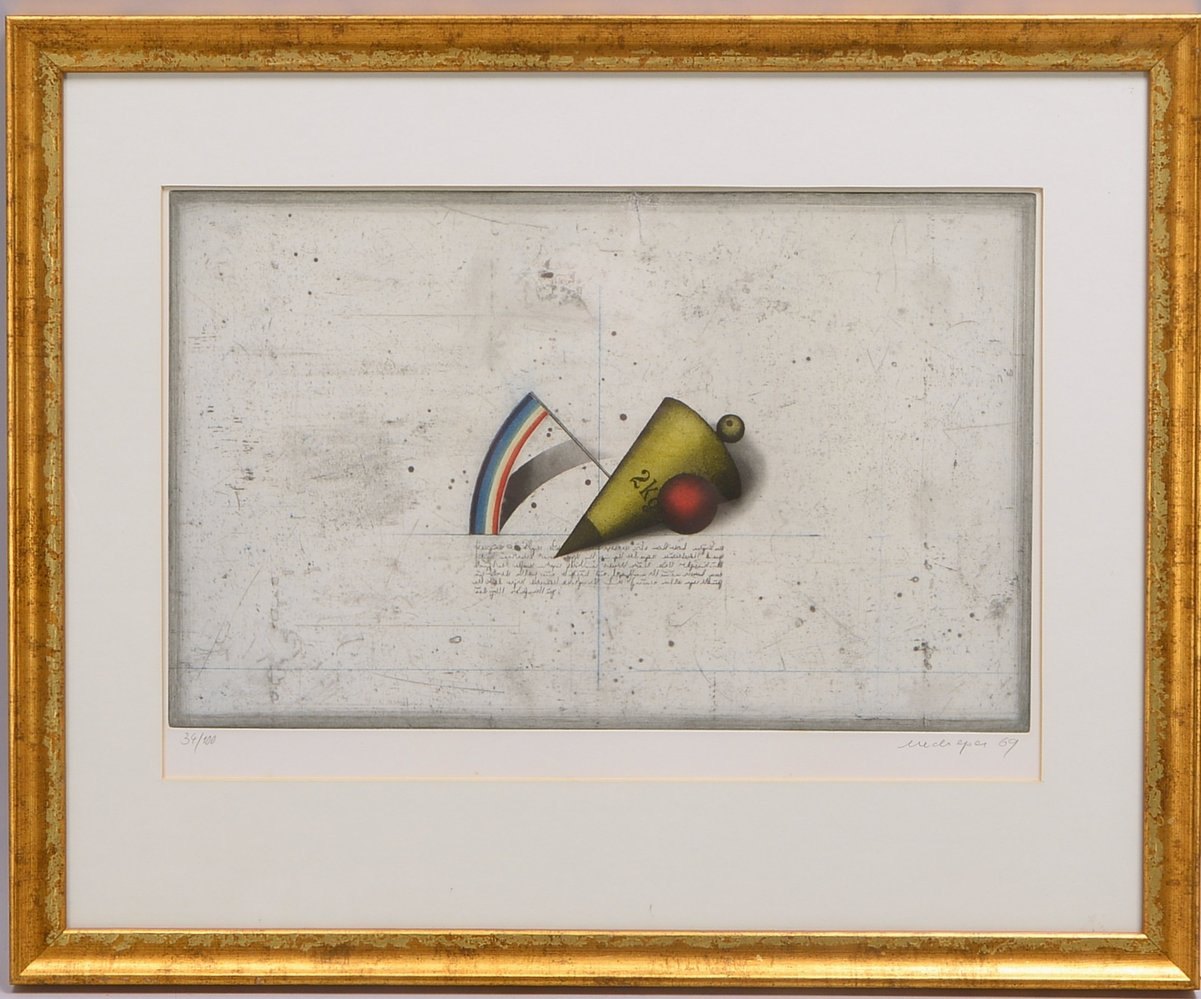 Meckseper, Friedrich, '2 KG', Radierung (1969), numm., sign.; Rahmenmaße 44 x 54 cm