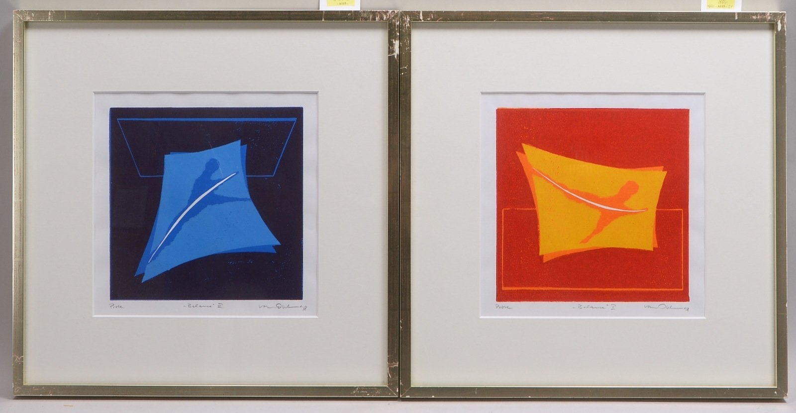 van Ohlen, Ahlrich, 2 Holzschnitte, jeweils Probeexemplar, sign./dat. '1998' und bez.