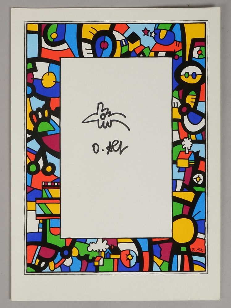 Alt, Otmar, Serigrafie mit kl. Filzstiftzeichnung, handsign.; Blattmaße 35 x 25 cm
