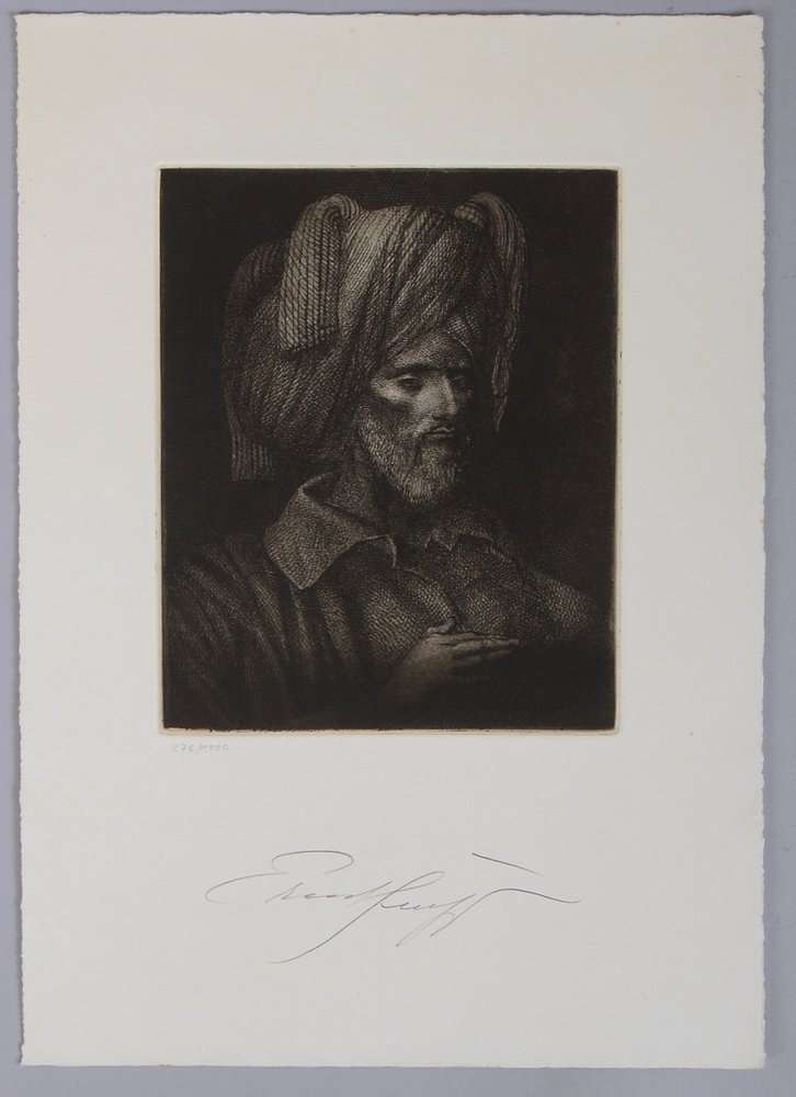 Fuchs, Ernst, 'Selbstportrait...', Radierung, limit. Aufl., sign./dat. '1977'; Blattmaße 38 x 26,5 c