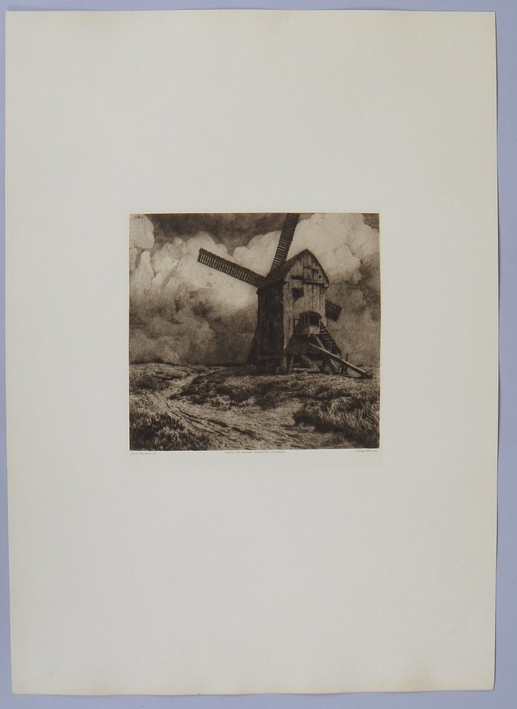 Scheuritzel, Anton, 'Mühle', Radierung, Aufl. unbek., typogr. bez.; Blattmaße ca. 63 x 45 cm