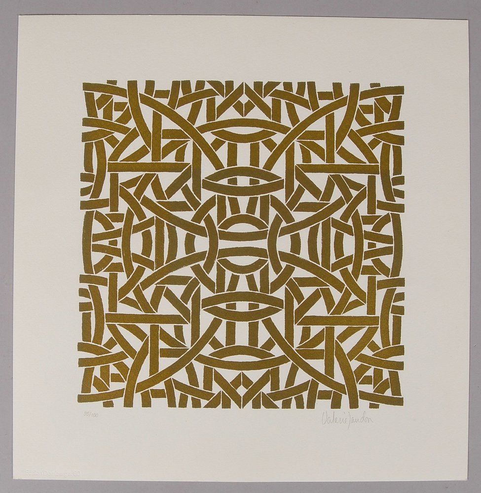 Jaudon, Valerie, Siebdruck, limit. Aufl., sign./dat. '1980'; Blattmaße ca. 43 x 42 cm
