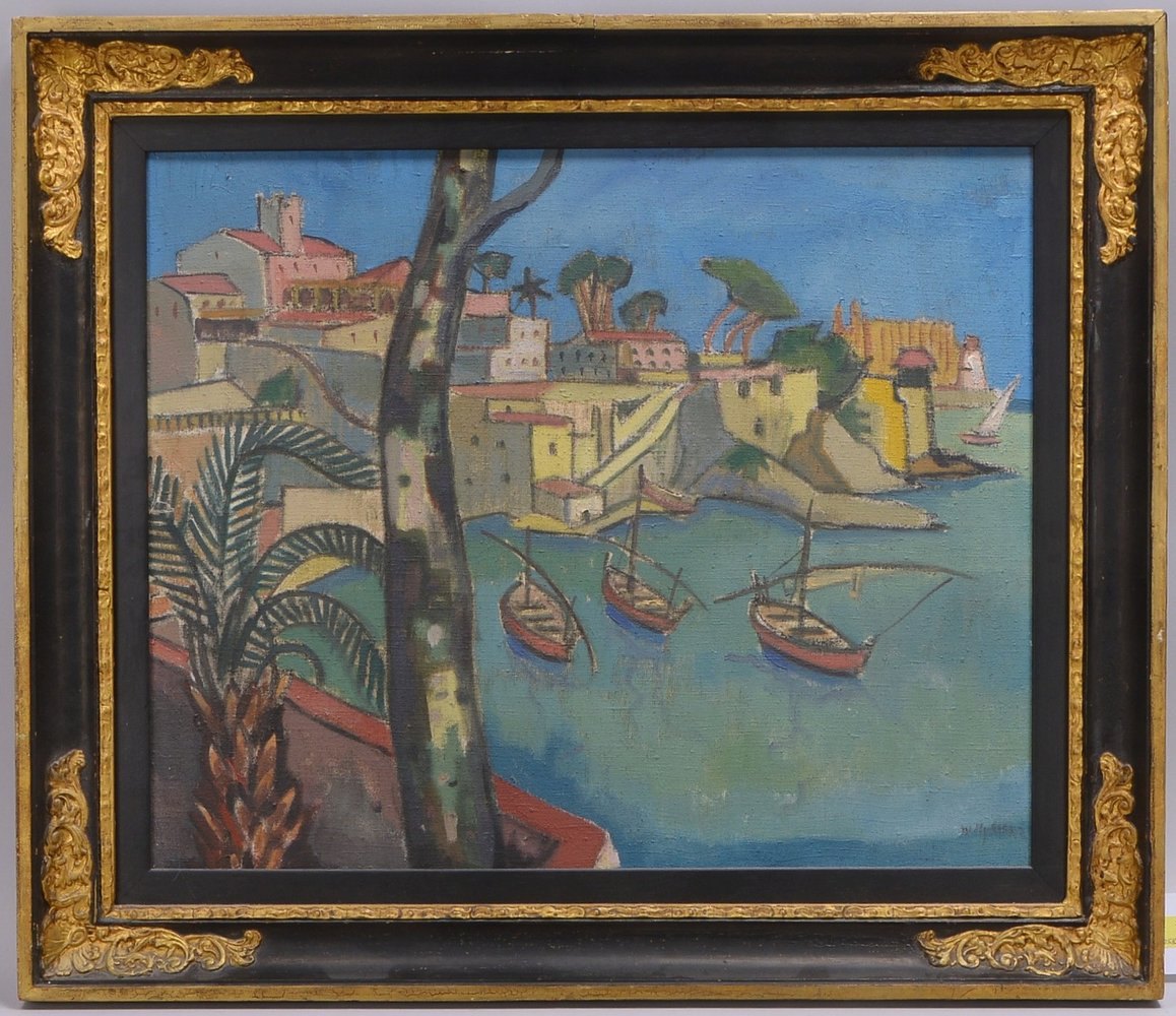 Menz, Willy, 'Italienische Riviera', Öl/Lw, unten re. sign.; Rahmenmaße 64,5 x 75,5 cm