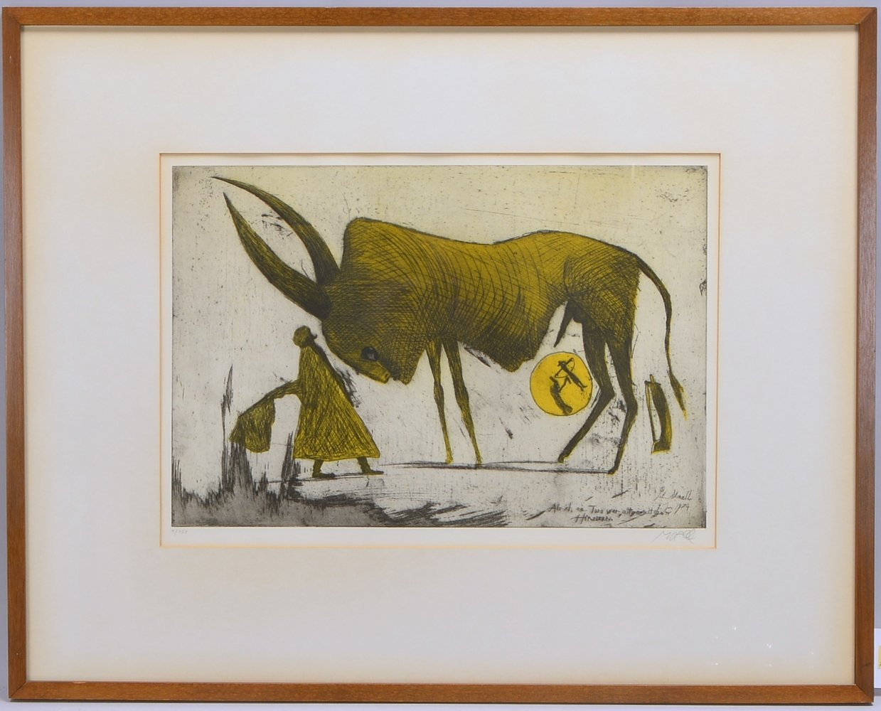 Morell, Pit, 'Als ich ein Toro war...', Radierung, Aufl. '9/150', sign., hinter Glas