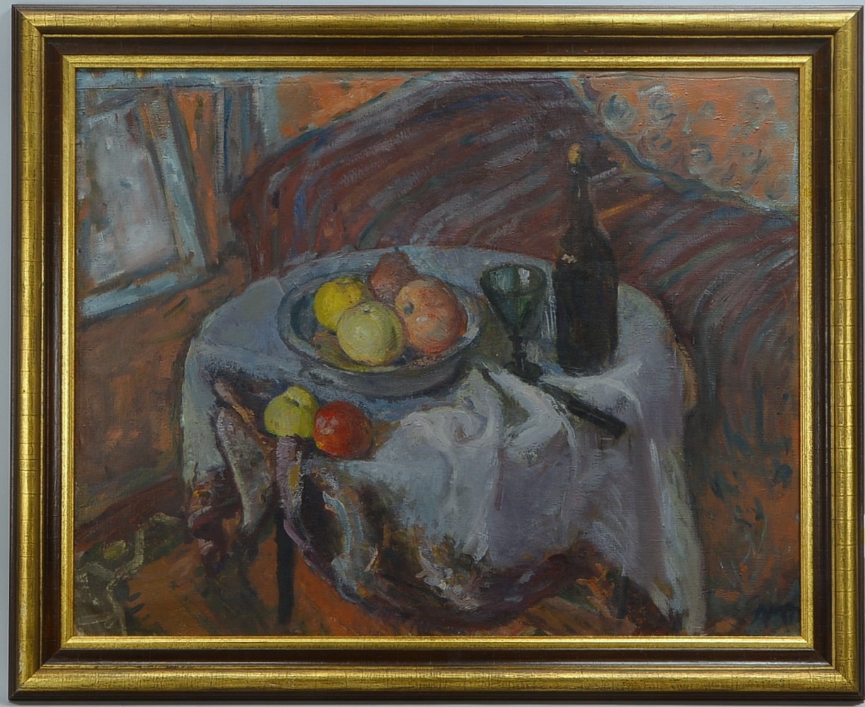 Schwarz, H., 'Tischstillleben...', Öl/Lw, unten re. monogr.; Rahmenmaße 88 x 108 cm