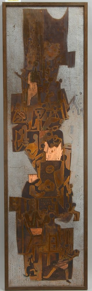 Schwarz, H., 'Figurale Kompos.' (Entw. für Bronze-Wandbild - Maßst. '1:5'); Maße 102 x 30 cm