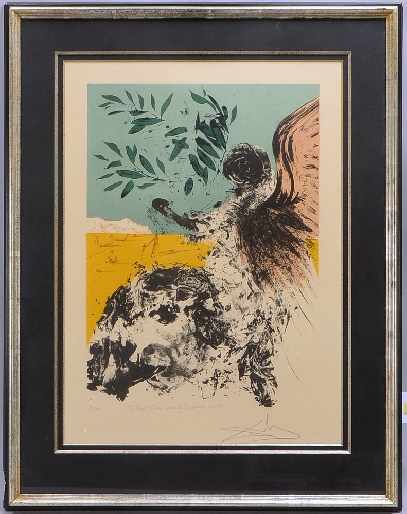 Dalí, Salvador, 'The angel of peace...', Farblithogr., Aufl. '218/300', bleisign./bet., hinter Glas