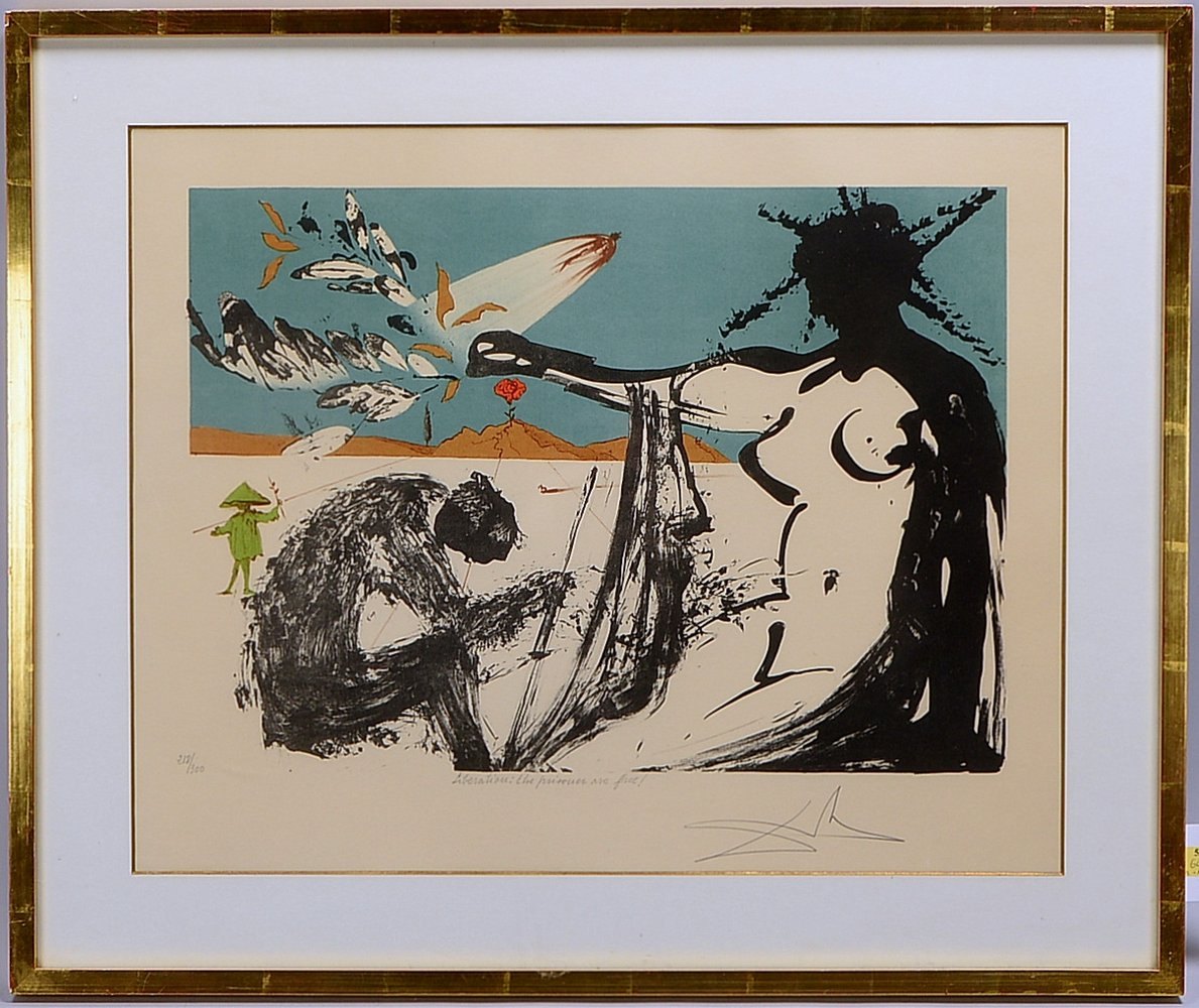 Dalí, Salvador, 'Liberation...', Farblithogr., Aufl. '218/300', bleisign./bet., hinter Glas