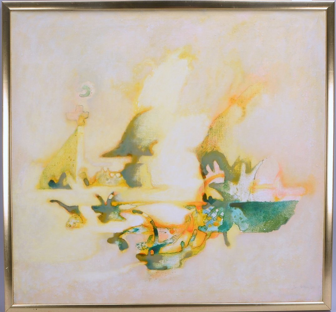 Petersen, Jens, 'Rückzug der Schatten', Öl/Lw, verso sign./betitelt; Maße 80 x 85 cm