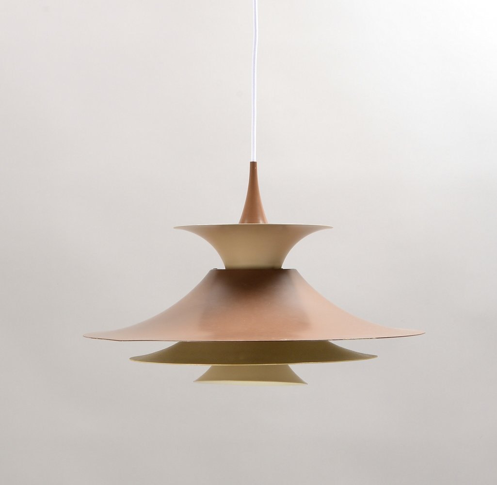 Fog & Mørup/Kop., Deckenlampe, 'Radius', lack. Metallschirm, Entw. E. Balslev