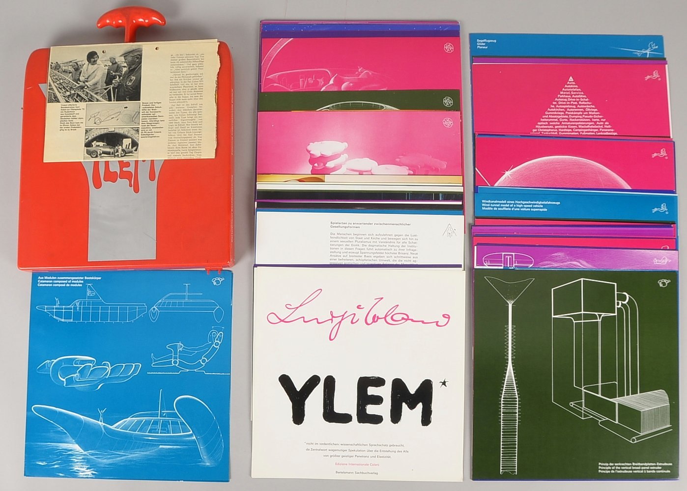 Colani, Luigi, 'Ylem', Mappe/lose Blattsammlung: Entw. und Design-Ideen, in orig. Box