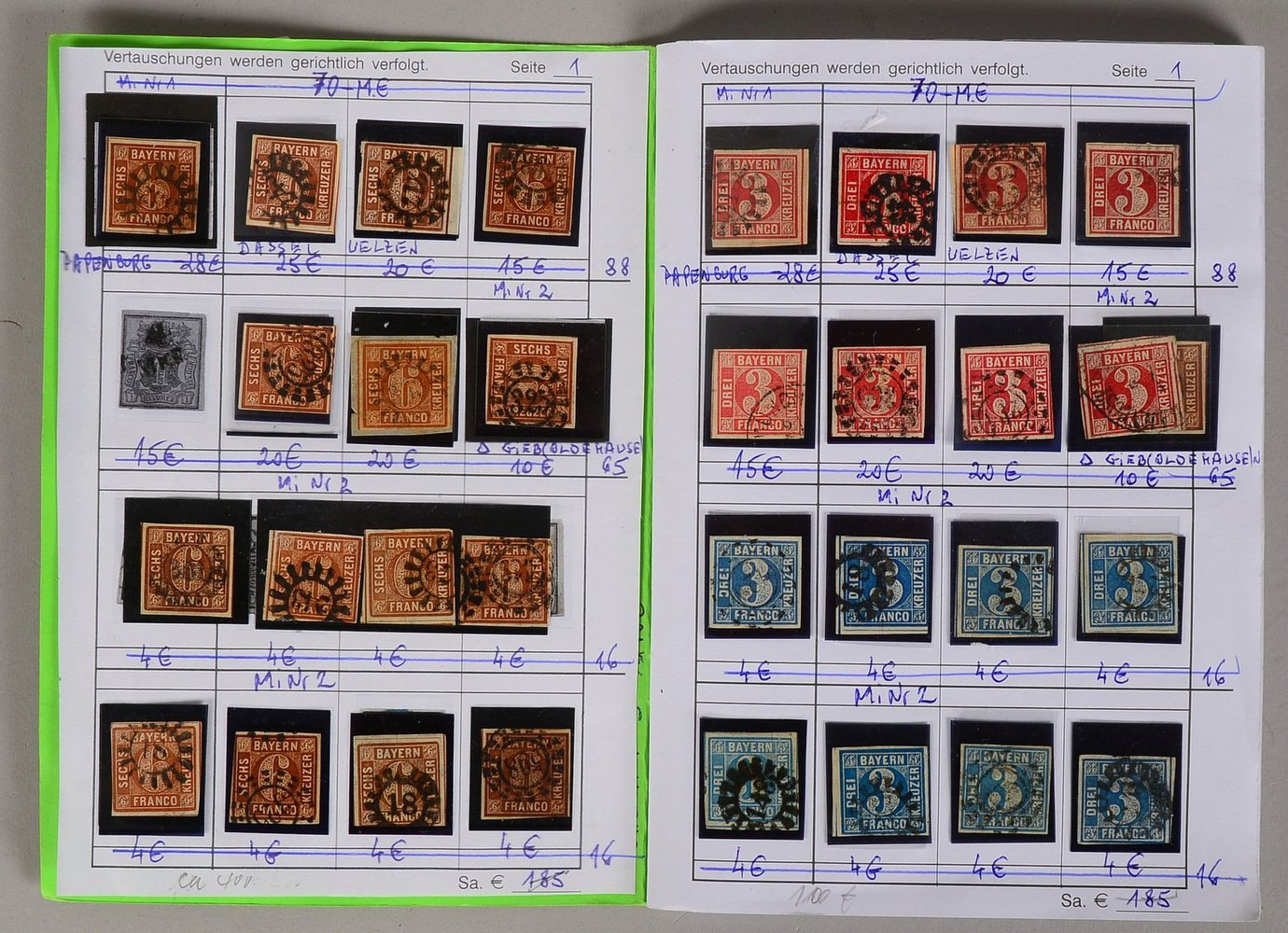 Briefmarken (Deutschland): Marken und Briefe, v.a. 'Altdeutsche Staaten', ab Erstausg.