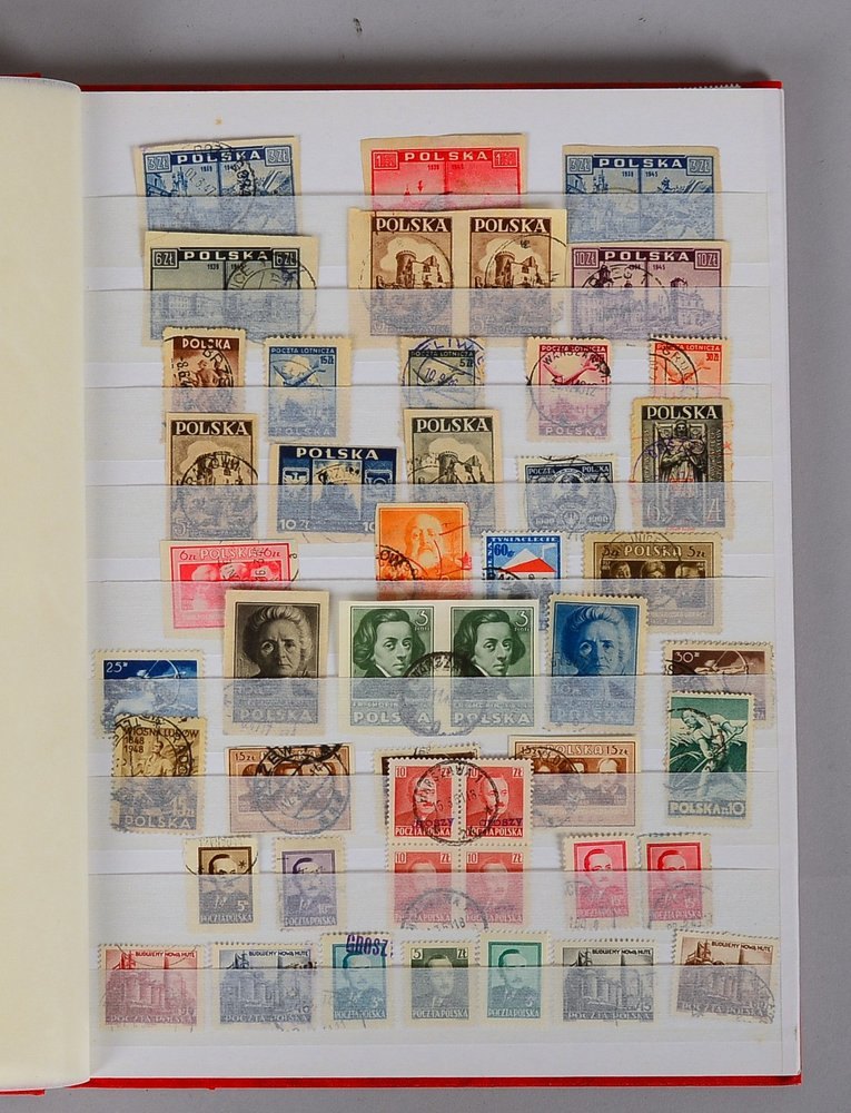 Briefmarken (Polen): eine interessante Zusammenstellung, in 15-seitigem Steckbuch