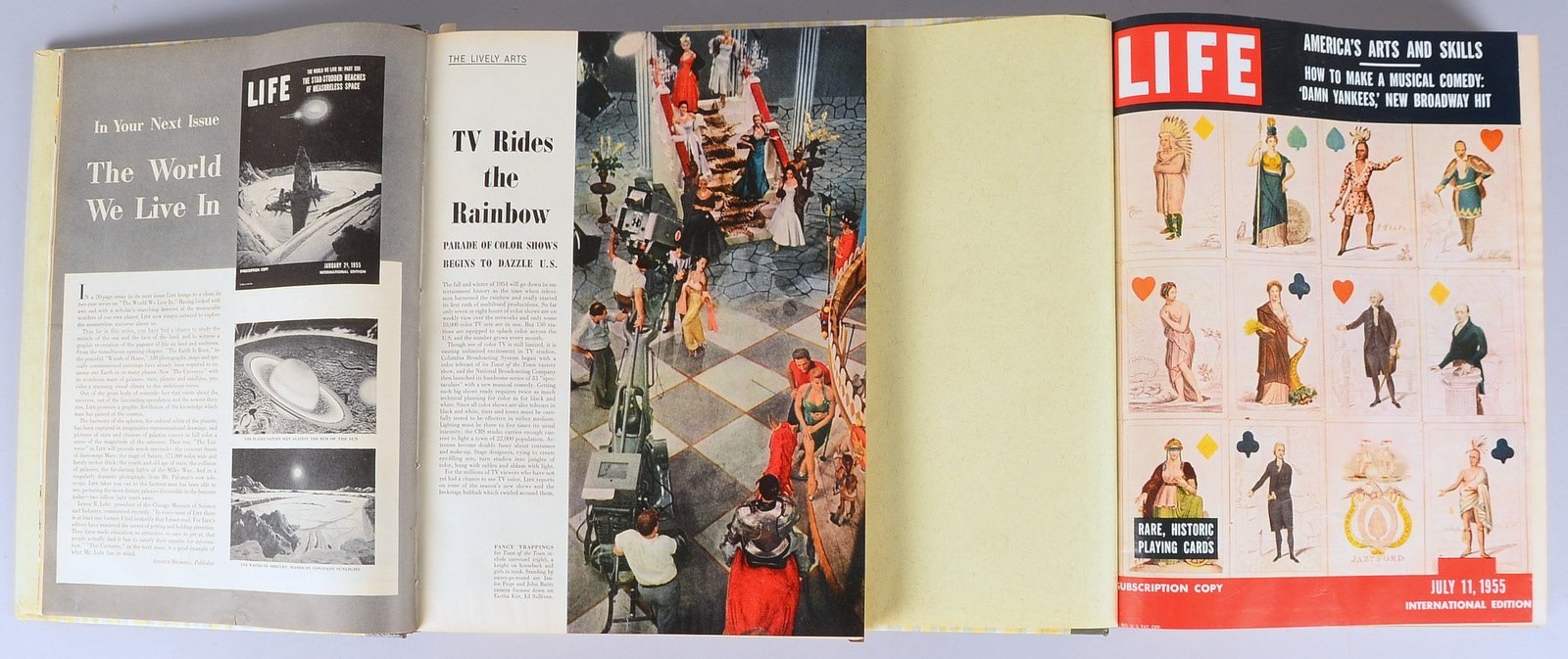 2 Zeitschriftenbd., 'Life', Jg. 1955 (ab Januar 1955), hochwertig geb. - guter Zust.