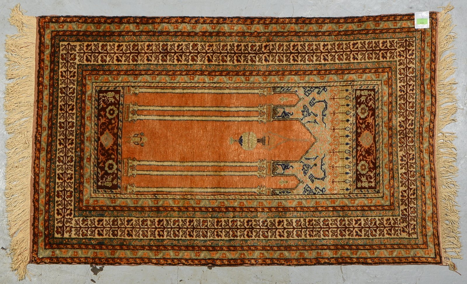 Gebetsteppich, mittelfeine Kn., seidiger Flor - guter Zust.; Maße 144 x 88 cm