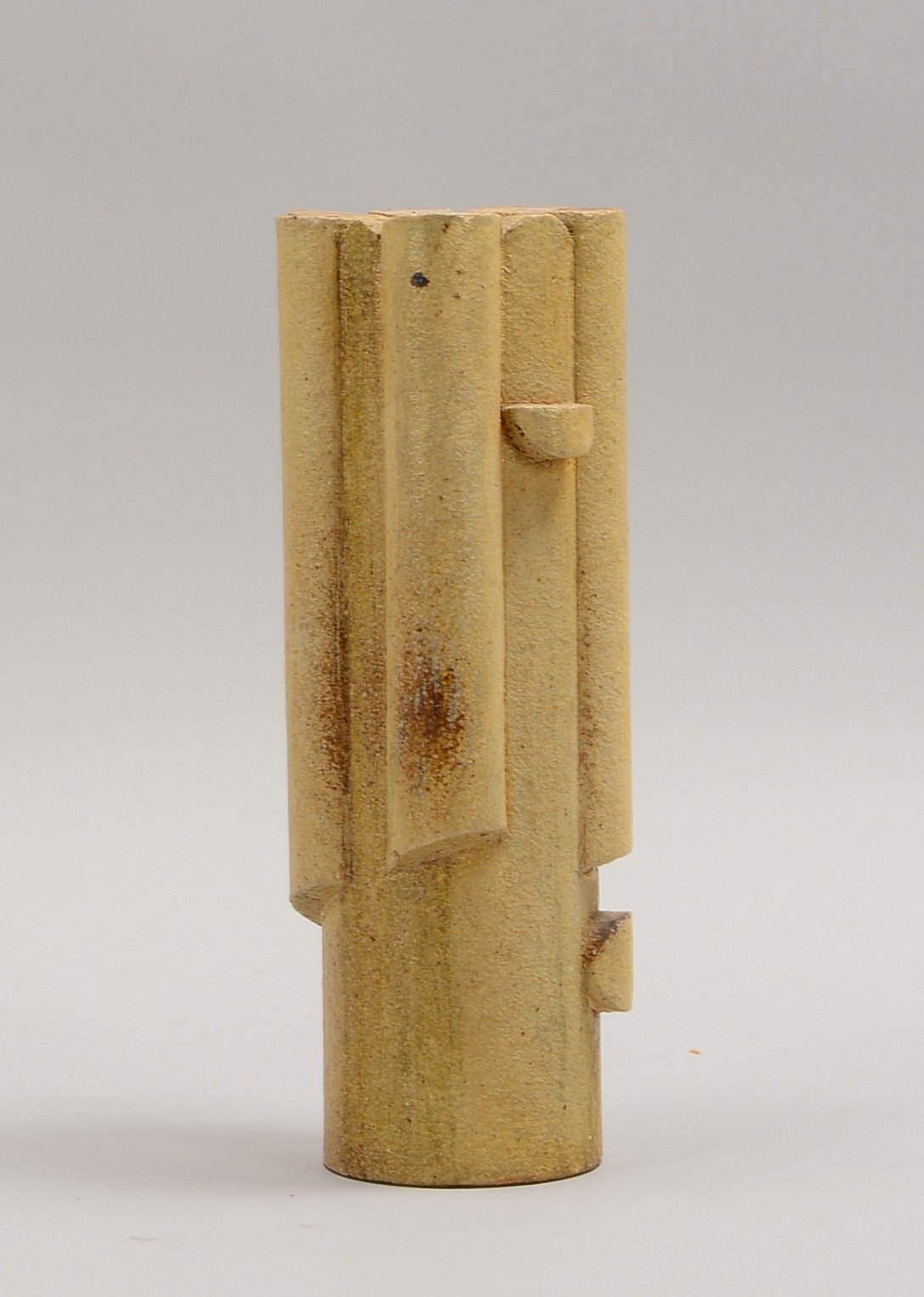 Künstlerkeramik/Steinzeug, Tischvase, Gestaltung im Bauhaus-Stil; Höhe 27,5 cm