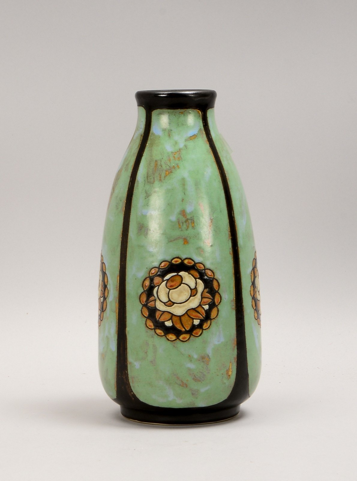 Grès Keramis-Keramikvase (Art déco), Entwurf wohl Charles Catteau, im Boden gem.