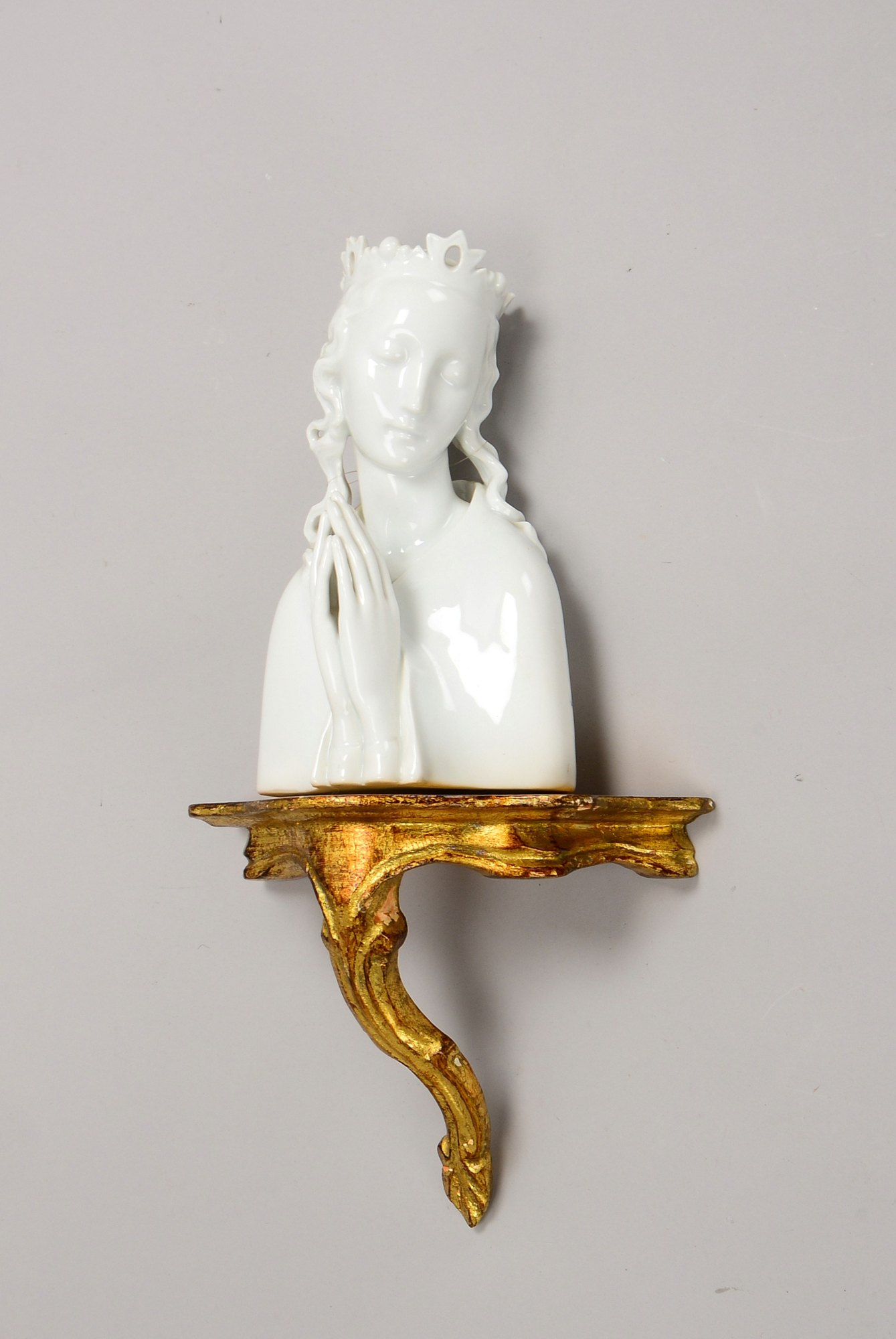 Wien Augarten, Weißporz.-Figur, 'Betende Madonna', Entw. Ida Schwetz-Lehmann, gem.