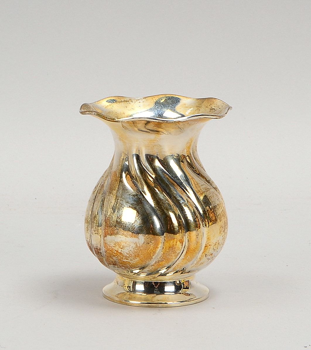 Dresdner Silberwarenfabrik (1968 - 1973), Tischvase, 925 Silber (punz.); Gew. 160 g