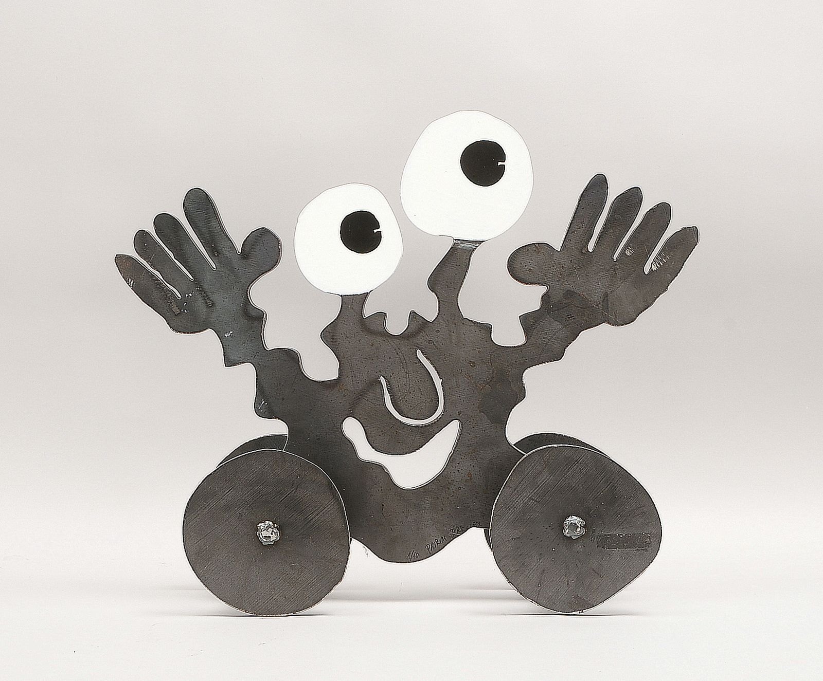 Preller, Patrick, Eisenskulptur, 'Monster auf Rädern', Aufl. '1/10', signiert; Höhe 47 cm
