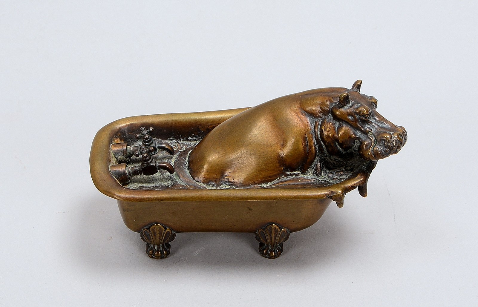 Hercks, Rainer, 'Hippo im siebten Himmel', Aufl. '11/349', sign.; Länge 13 cm