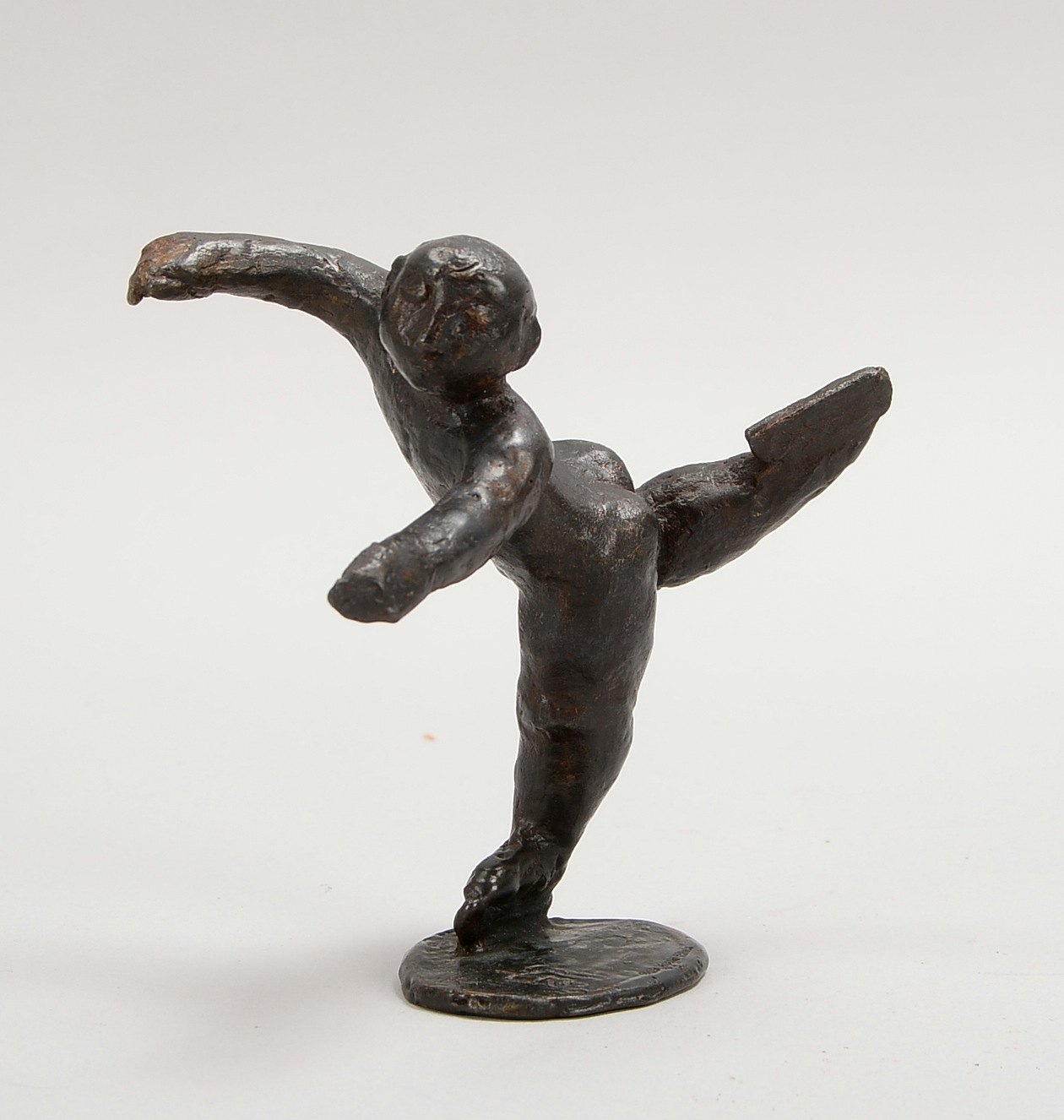 Engelin, Gisela, Bronzeskulptur, 'Eisläufer', monogr., Gießerst. 'Barth'; Höhe 12 cm
